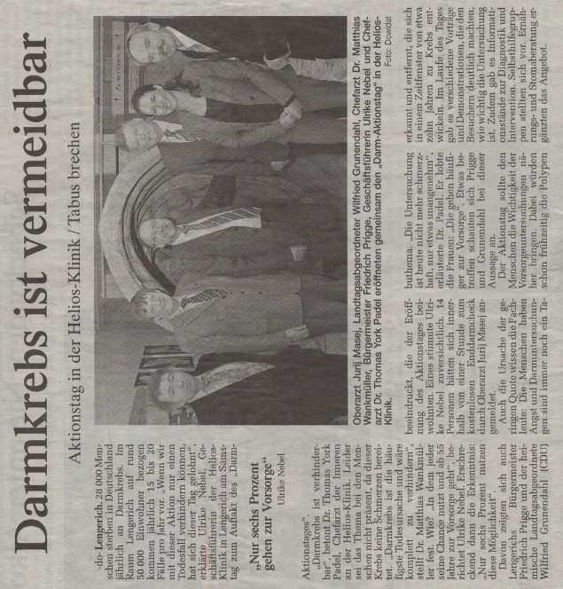 Darmkrebs ist vermeidbar